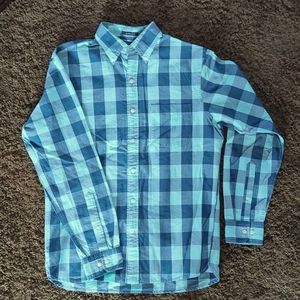 Land's End Size Small Traditional Fit Sail Rigger Oxford Long Sleeve Button Up